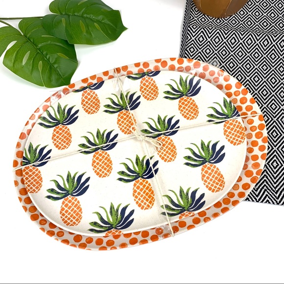 OPALHOUSE 7 piece Pineapple Serving Platters and Serveware Set - Picture 7 of 16